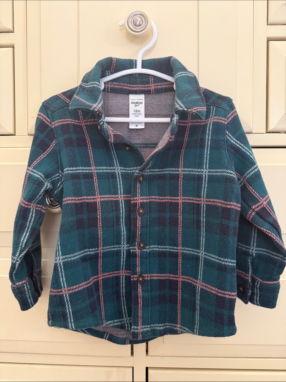 OshKosh B'gosh Teal Plaid Button-Down